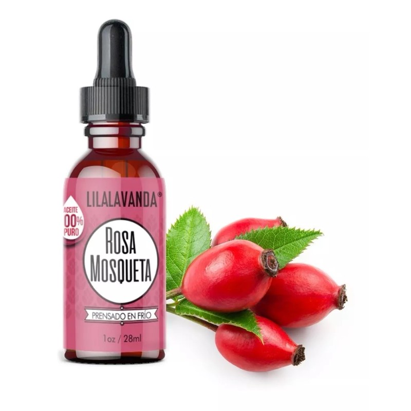 LilaLavanda Aceite De Rosa Mosqueta 100% Orgánico, Virgen, Prens En