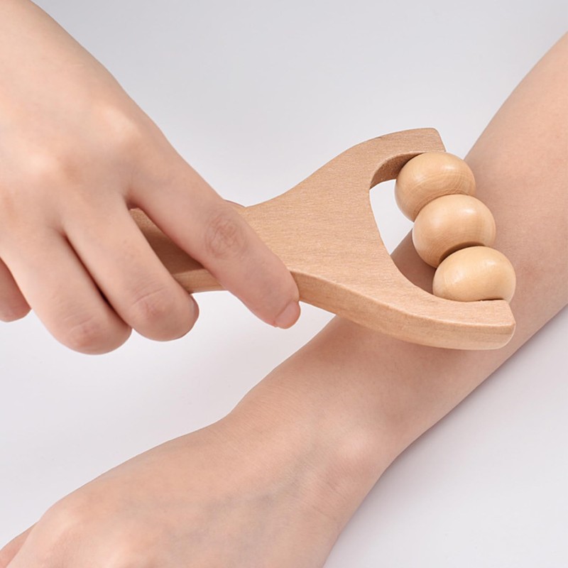 3-Piece Wooden Massager, Roller Massager, Portable Massager, Manual Massager, Multifunctional