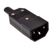 Rewirable IEC Shrouded 3-Pin C14 AC 250V 5A Plug for