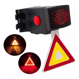 Lecute Shop Luz Triangulo Bicicleta Advertencia Noctura Seguridad Recarg