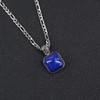 COAI Figaro Chain Square Lapis Lazuli Stone Pendant Necklace 45cm