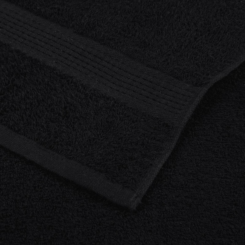 vidaXL Guest Towels Set of 4 Black 30 x 50