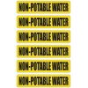 Unbranded 6-pack NON POTABLE WATER Vinyl Stickers | Decals Pipemarkers Plumbing Labels