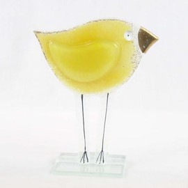 Nobile Glassware Sunrise Glass Bird Ornament - Small 1555-16