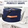 Suzile 4 Pack Large Round Foldable Hat Box for Women