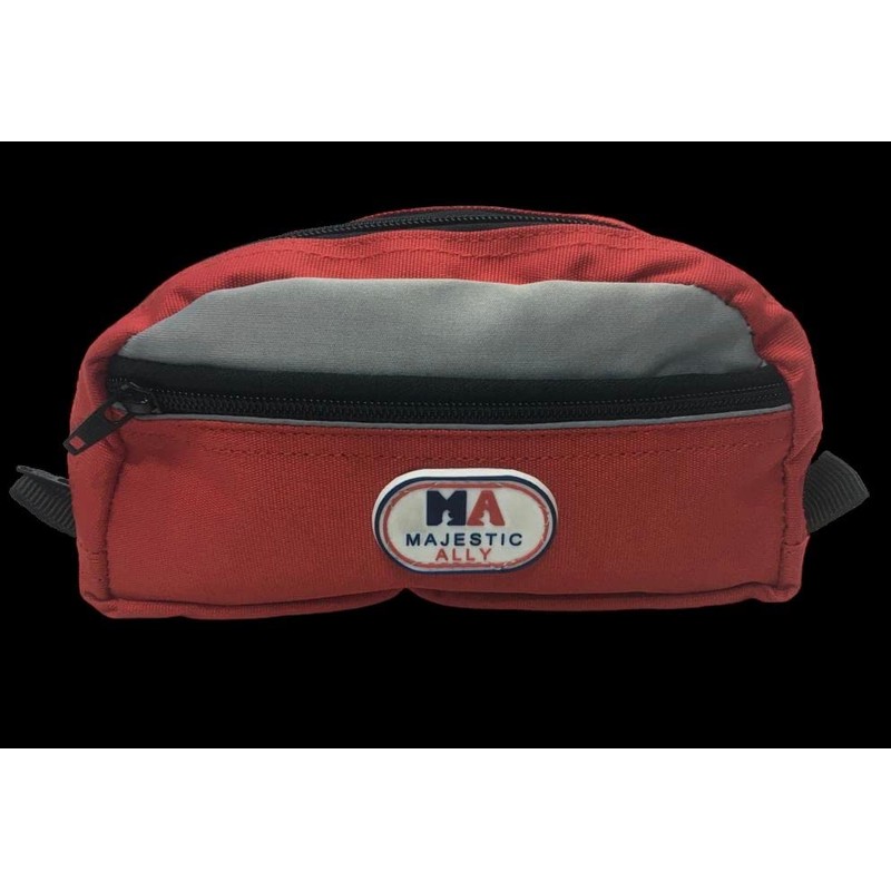 Majestic Ally Reflective Nylon Saddle Bag for Saddle Accessories (Red)