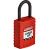 Brady (CPT-RED-25PL-KD6PK) SafeKey Nylon Lockout Padlock - Compact with Nylon