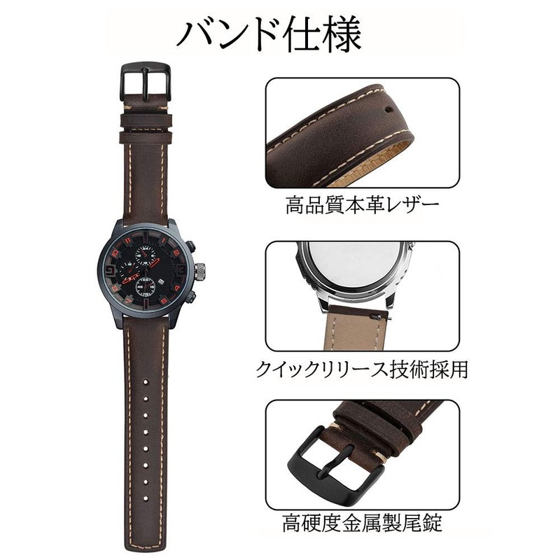 [BISONSTRAP] Leather Watch Band 14mm 16mm 18mm 19mm 20mm 21mm