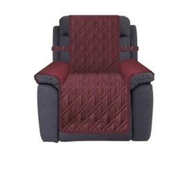 Ameritex Waterproof Nonslip Recliner Cover Stay in Place, Dog Chair Cover Furniture Protector, Ideal Recliner Slipcovers for Pets and Kids (Burgundy, 23")