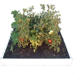 Handy Bed 4 x 4 Stack-able, White, Vinyl, Raised Garden Bed