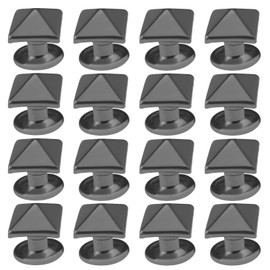 SG Store 200pcs Pyramid Rivets Spike Square Studs Rivets Spike Screw Craft Punk Novelty Jewerly Accessories DIY Decoration For Leather Clothing Shoes 8x8mm, Gunmetal Black