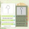CHRI Pack of 26 Hooks for Screwing Wall Hooks Screw