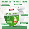 YYXLIFE Double Sided Removable Rug Tape - Carpet Adhesive for