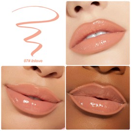 KISSIO Lip Liner, Peel Off Lip Liner, übertragungsbeständig, langlebig und wasserfest, Lippenfarbe, natürliche Make-up-Tönung, matte Oberfläche, Inlove