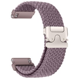 SumRioo 20 mm Strap for Garmin Vivoactive 6/5/3/3 Music/Venu Sq 2/Approach S50/S44, Nylon Braided Watch Strap for Garmin Forerunner 570 42 mm/55/165/165 Music/245/245 Music/645, Smoke Purple