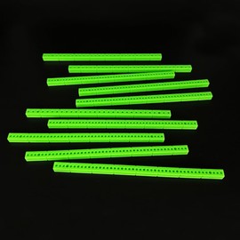 10PCS Plastic Gear Rack Gear RC Toy Connecting Rod for RC Car Truck DIY Model Toy Building Part Pinion Transmission Drive Set (Green, 7x7x153mm)