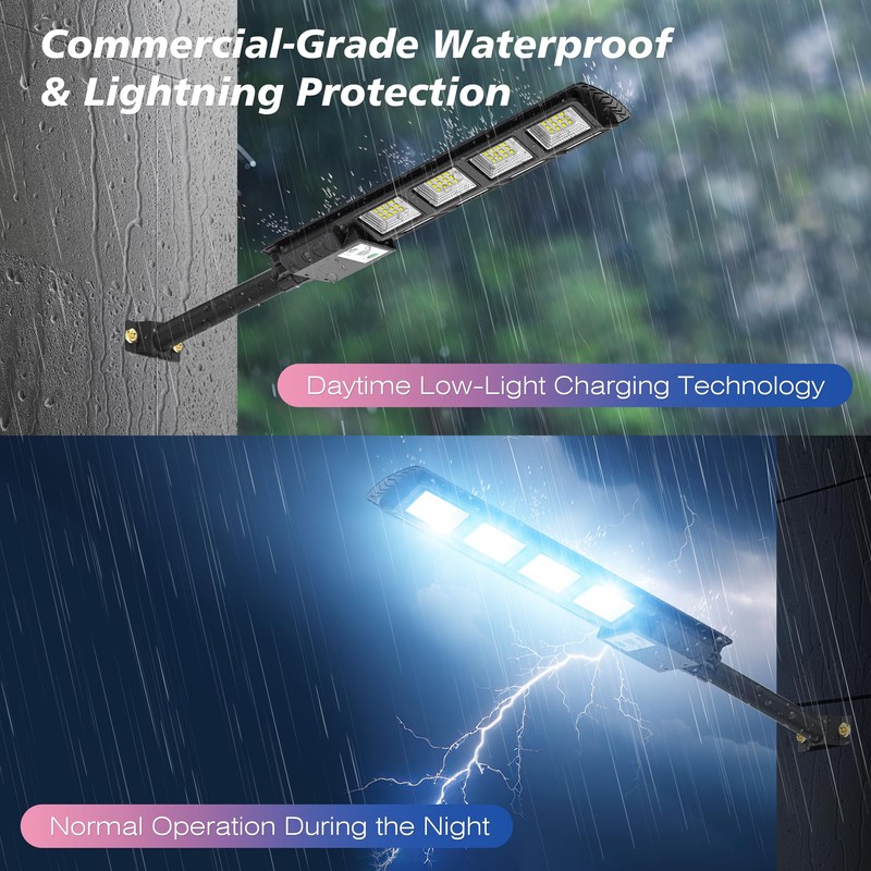 WYWNA Solar Lights Outdoor, 6000K LED Solar Lights Outdoor Waterproof,