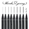 9pcs Calligraphy Pen Set for Beginners Refillable Black Brush Marker
