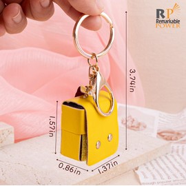 RP Remarkable Power, 4 Pack Mini Backpack Keychain Zipper Pouch Holder for Lipstick 4 Colors, 4 Colors, 4 Pack