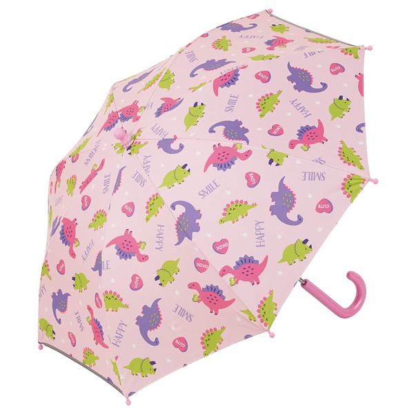 UBSR1-A Children's Parasol, 17.7 inches (45 cm), Happy & Smile, For Ages 5 - 6 Years, Approx. 41.3 - 45.3 inches (105 - 115 cm), Elementary School Students, Hand Opening, UV Protection, 8 Ribs,