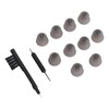 10pcs Black Silicone Double Layer Closed Domes Ear Tips with