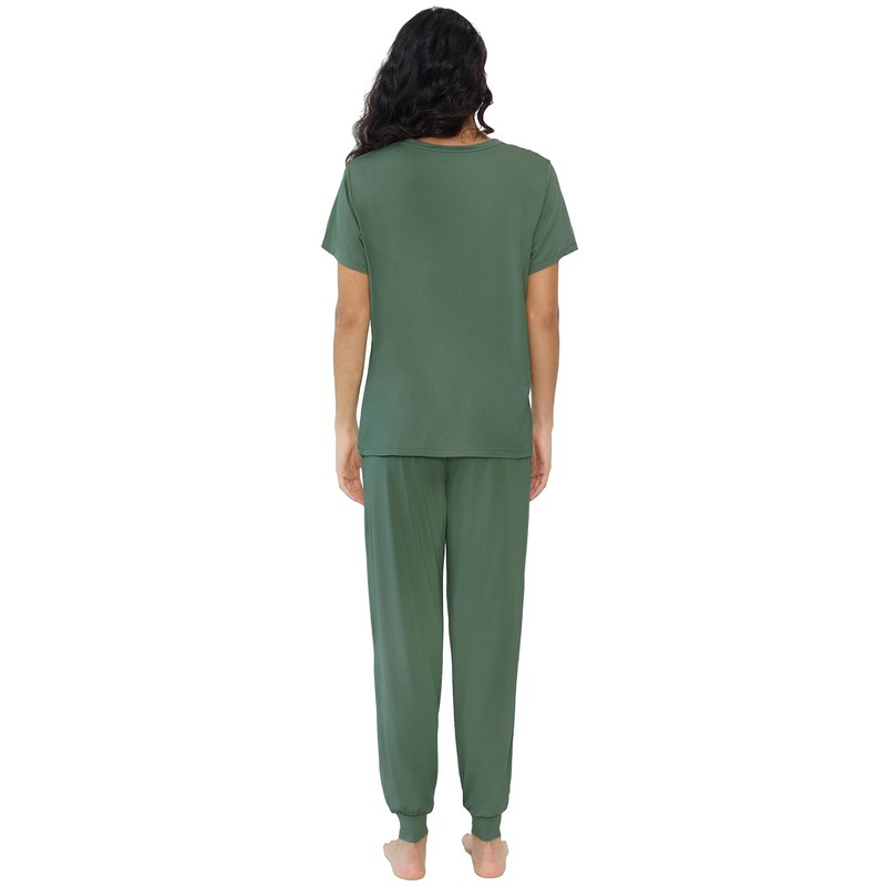 Joyaria Jogger Pajama Set for Women Ultra Soft Bamboo Pj