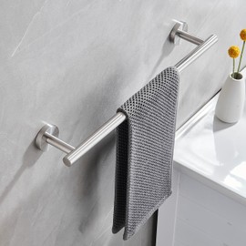 LSWYYP Bathroom Towel Bar, 18 Inch Stainless Steel Bathroom Towel Rack for Bathroom Wall Mounted,Modern Home Decor Towel Rod,Brushed Silve