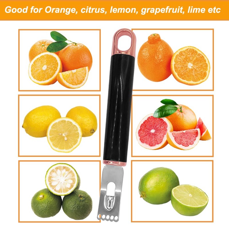 Channel Knife, 2 in 1 Lemon Peeler Zester Cocktail Garnish