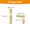 sourcing map 20Pcs Invisible Barrel Hinges, 4x25mm Brass Concealed Hinge,