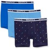 Nautica Men's Cotton Stretch 3-Pack Boxer Briefs, Aero Blue/Bright Blue/Sail