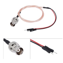 XMSJSIY BNC Female to Dupont Male Wire Test Leads Cable Connector Adapter Extension Wire (Red+Black)-1 pcs (female to male)