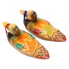 1 Pair Wooden Mandarin Duck Ornament Water Based Paint Romantic