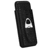 Cigar Case Portable Black Large Capacity PU Leather Caiman Pattern