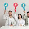 STOBOK Pack of 4 Thumb Up Thumb Down Paddle, Yes