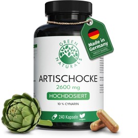 Green Naturals Artichoke - High Dose: 2,600 mg Extract - 240 Capsules