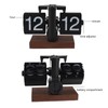 Flip Desk Clock Vintage 24 Hours Anti Slip Base Rotary