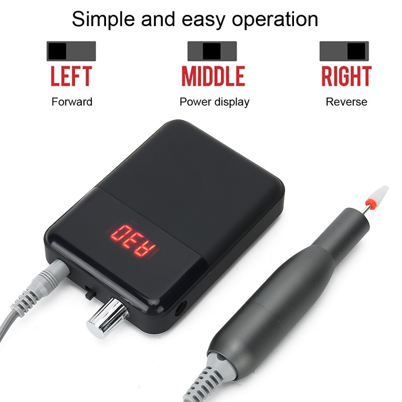 30000RPM Professional Nail Drill Portable Electric Nail Polishing Machine Mini