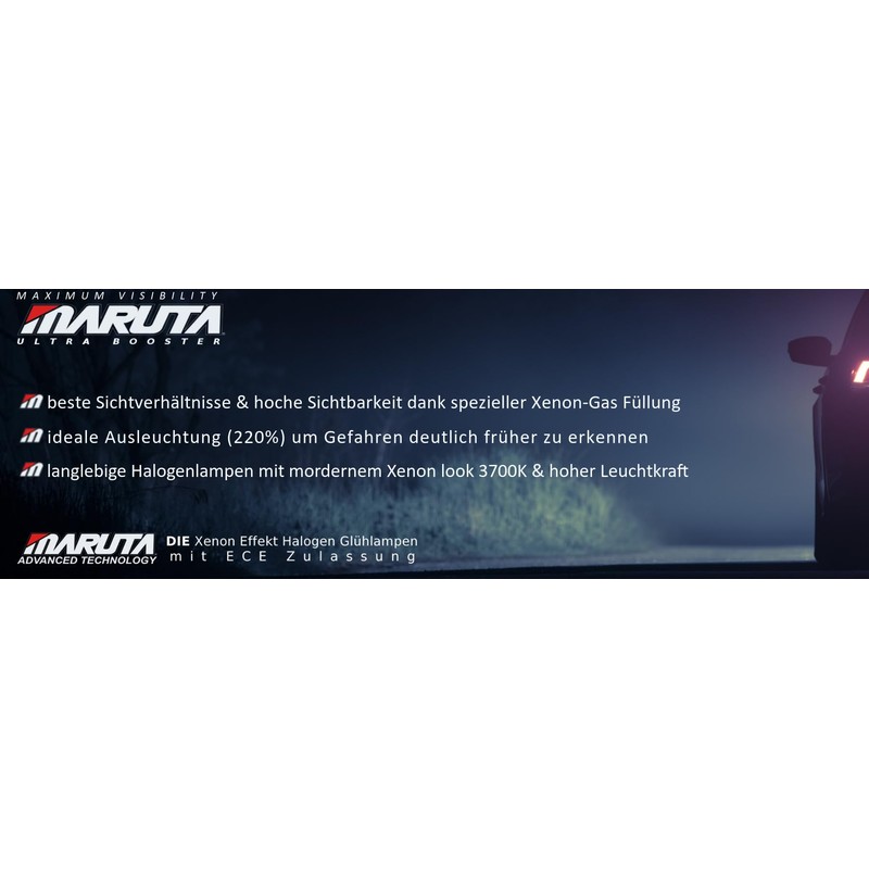 MARUTA H7 55W ULTRA BOOSTER - Maximale Sichtbarkeit 220% |