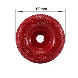 Wood Angle Grinding Disc Tungsten Carbide Grinding Wheel Angle Grinder Carving Shape Polishing Sanding Disc Abrasive Disc Sanding Carving Tool (16 mm Bore) (Red)