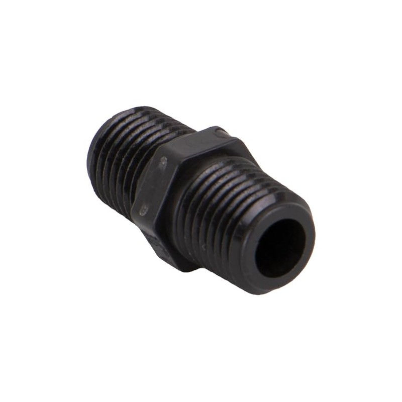Nipple,1/4 x Short in,MNPT,Poly,Black