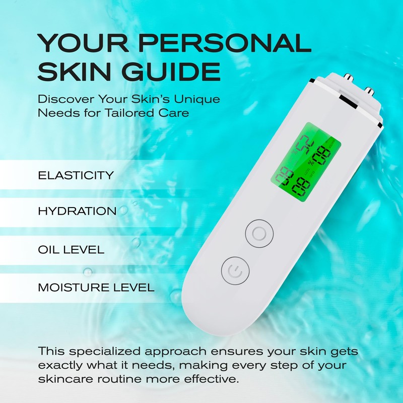 Skin Hydration Tester Monitor - Professional Portable Digital Corneometer Facial
