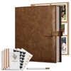 Vienrose 13"x11" Scrapbook Album Gift Set Faux Leather DarkBrown 60