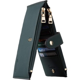 Travelambo Leather Wallets for Women Slim RFID Blocking Bifold Credit Card Holder Wallet