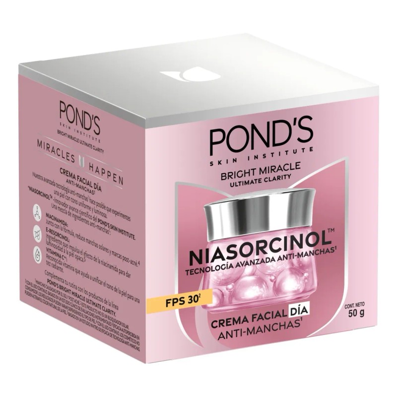Pond's Bright Miracle Crema 50ml Fps30 Antimanchas Todo Tipo De