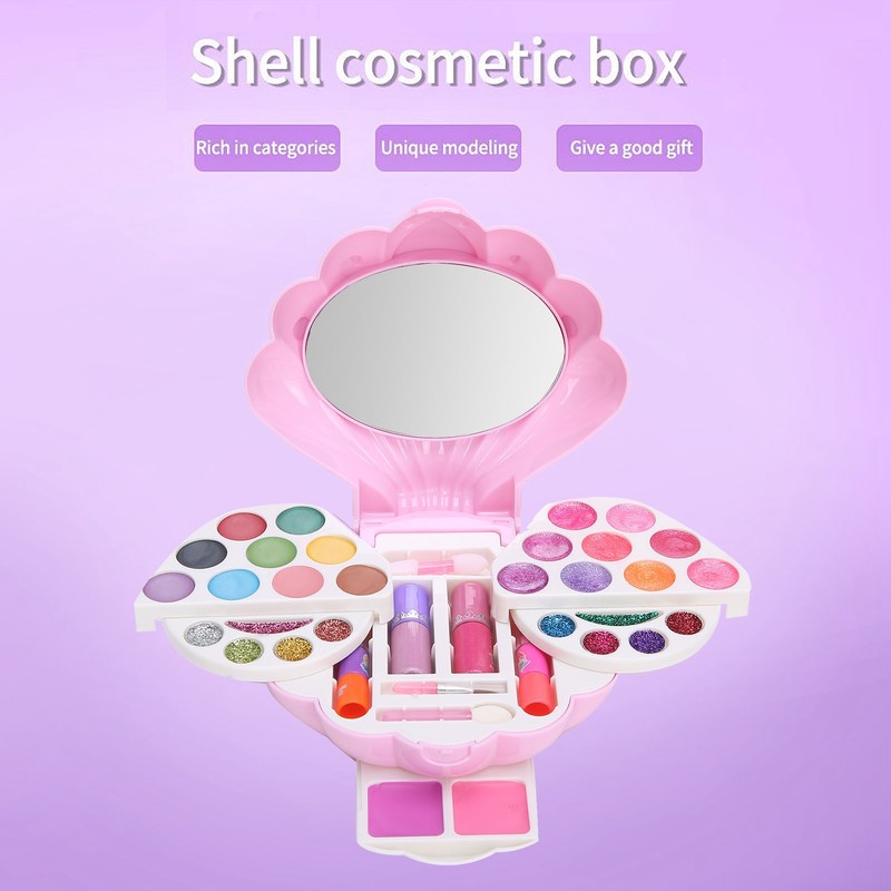 Shell Shaped Make Up Box Kids Makeup Kit for Children