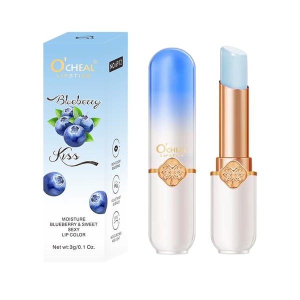 O'CHEAL Farbe Obst Lippenstift Pfirsich Temperaturverändernd Lippenbalsam Feuchtigkeitsspendend Wasserdicht Lang
