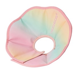 TOUCHDOG Cat & Dog Elizabeth Collar - Waterproof PU Coating, Lightweight Design, Adjustable Soft Recovery Collar with 24.5cm/9.6in Wide Barrier (Gradient Pink, XS)