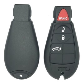 J-ACCES Key Fob Case Shell Fit for Chrysler 300 Chrysler Town and Country Dodge Challenger Charger Ram Grand Caravan Durango Dart Replacement Car Key Housing Outer Cover (1)