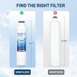 MIWF6200 Water Filter, Compatible with Sharp® SJWF200, SJG2254FS, Thor Kitchen® WF200, Zline® MIWFT2100, Midea® MRS26D5AST, MF-2008-R2, Zline® RFM-W-36 Refrigerator Models (1 Pack)