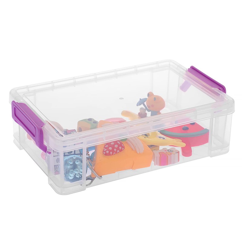 BTSKY 4 Pieces Stackable Transparent Pen Box Office Supplies Storage